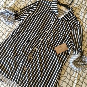 Striped button up